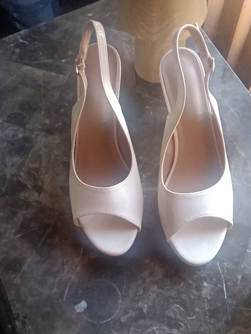 Women's Open-Toe Slingback Heels - Gra